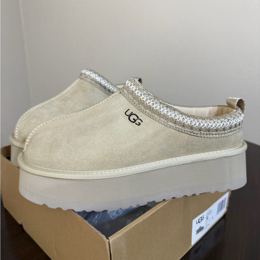UGG Cream Platform Slip-Ons - Size 9